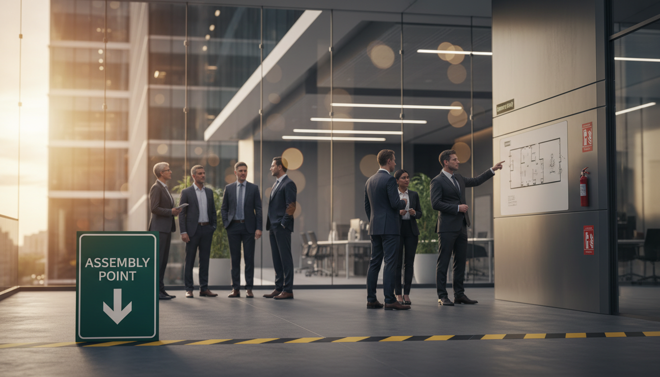 découvrez les règles essentielles, la signalisation appropriée et les mesures de sécurité pour les points de rassemblement en entreprise, afin de garantir la protection de tous en cas d'urgence.